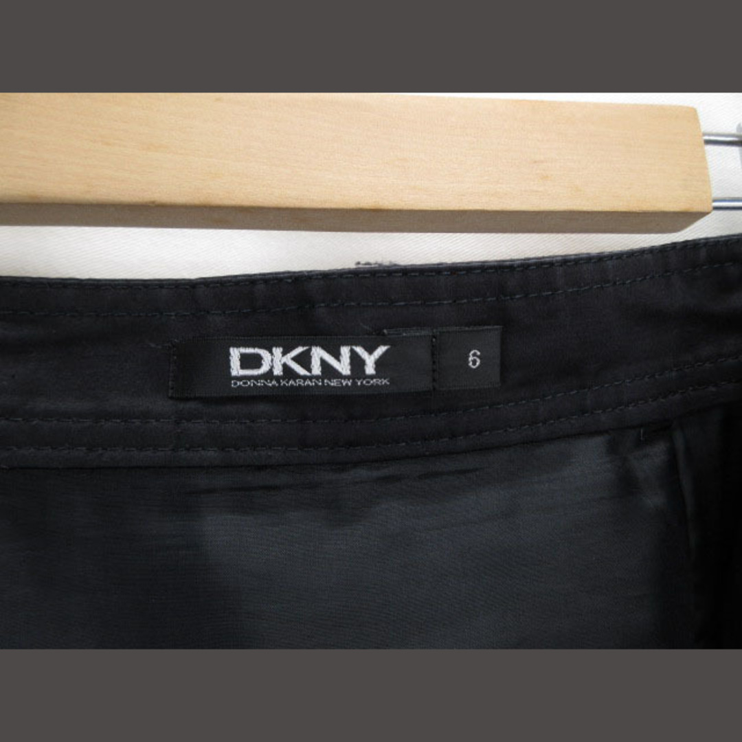 DKNY(ダナキャランニューヨーク)のダナキャランニューヨーク DKNY ラップスカート タック リネン コットン 6 レディースのスカート(ひざ丈スカート)の商品写真