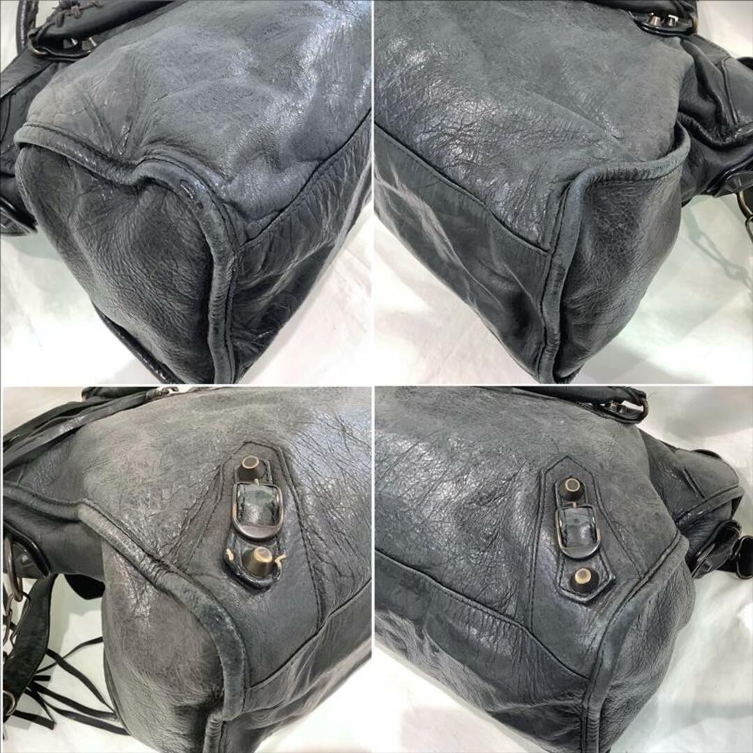 BALENCIAGA BAG(バレンシアガバッグ)のバレンシアガ BALENCIAGA  ザシティ ショルダーバッグ レザー ブラック 115748・1000 2WAYショルダー BAG ハンドバッグ【中古】KB-7903 レディースのバッグ(ショルダーバッグ)の商品写真