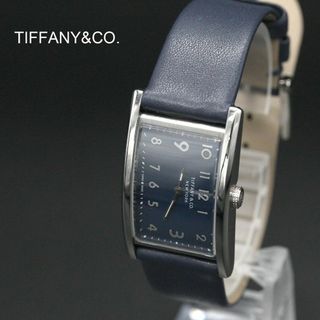 ティファニー(Tiffany & Co.)の【極美品】 ティファニー イーストウエストミニ ネイビー 腕時計　A03124(腕時計)