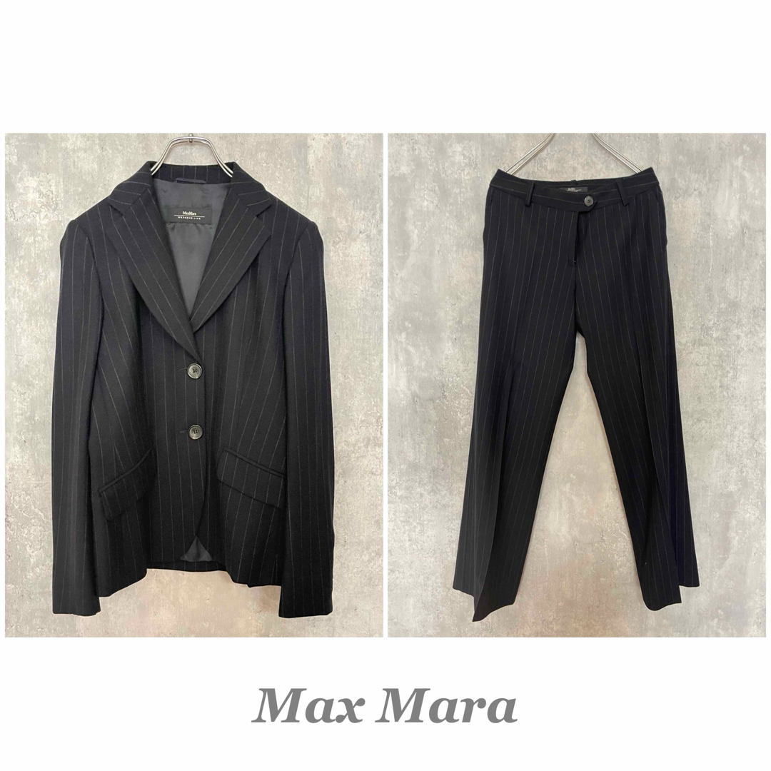 Max Mara(マックスマーラ)の【SALE】MaxMara ストライプジャケット&パンツ レディースのフォーマル/ドレス(スーツ)の商品写真