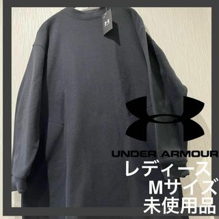 アンダーアーマー(UNDER ARMOUR)のアンダーアーマー　レディースフリース チュニック　ベージュ　Mサイズ　ブラック(ミニワンピース)