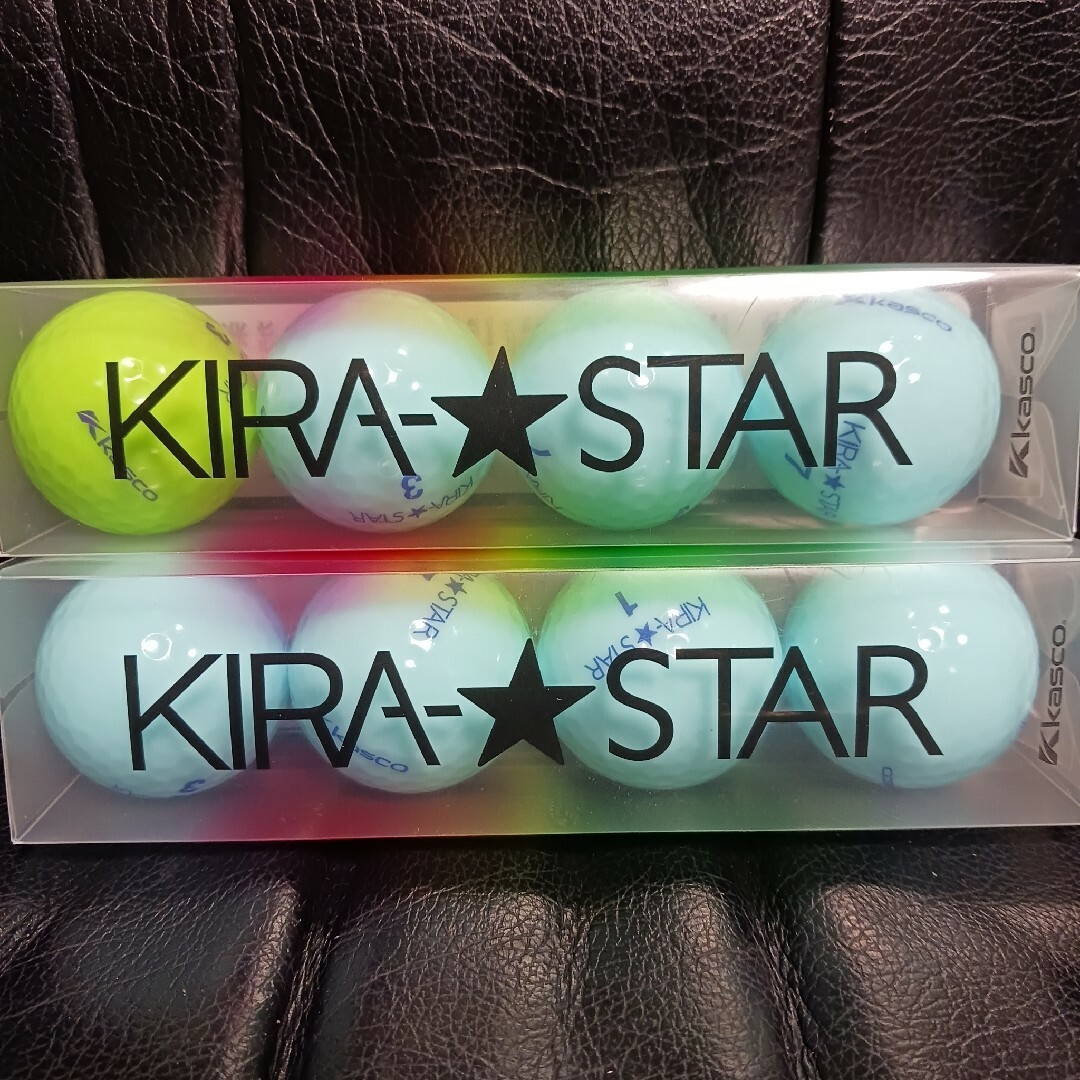 Kasco(キャスコ)の【 kasco 】ゴルフボール  KIRA★STAR 2  ８球 ☆ 未使用 ☆ スポーツ/アウトドアのゴルフ(その他)の商品写真