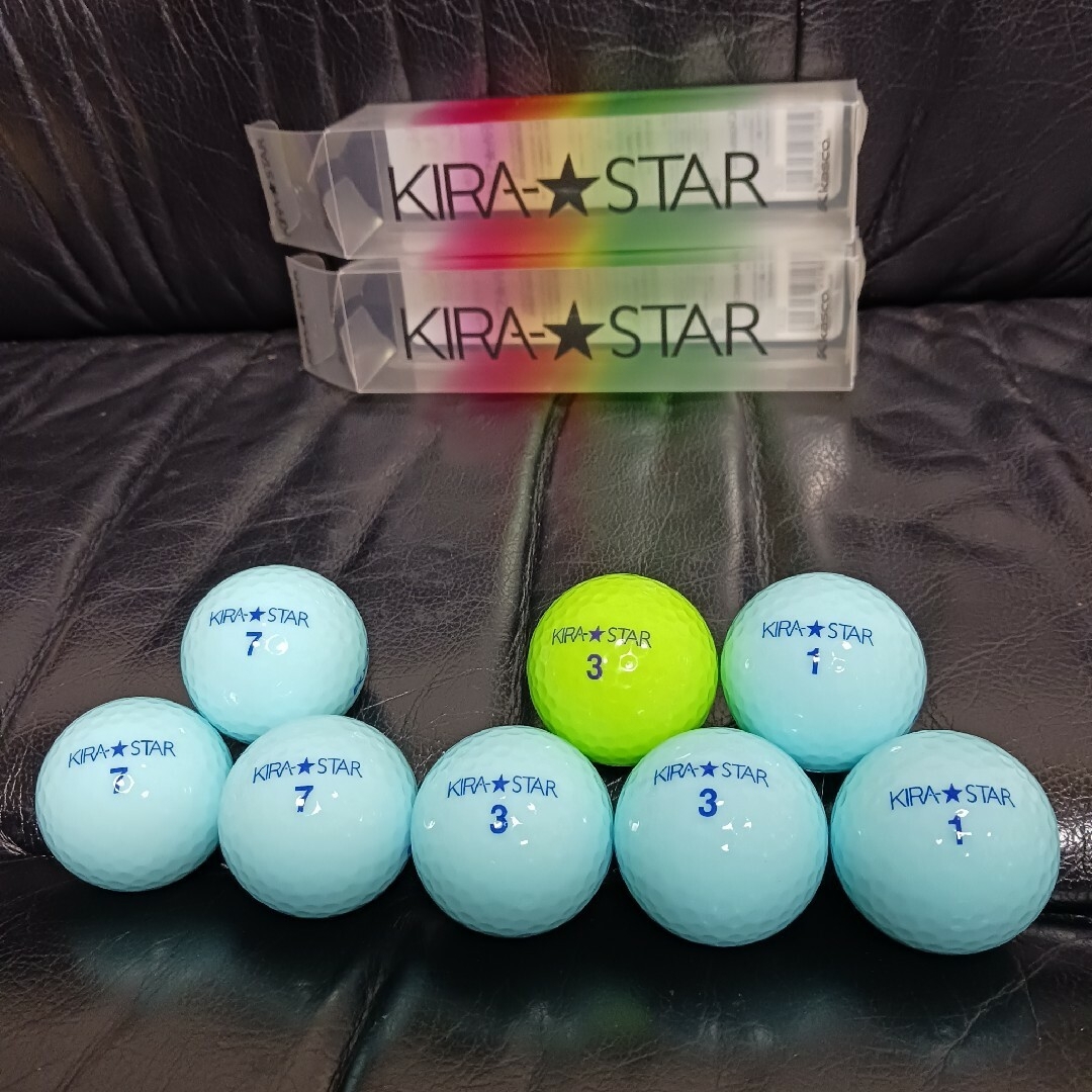 Kasco(キャスコ)の【 kasco 】ゴルフボール  KIRA★STAR 2  ８球 ☆ 未使用 ☆ スポーツ/アウトドアのゴルフ(その他)の商品写真