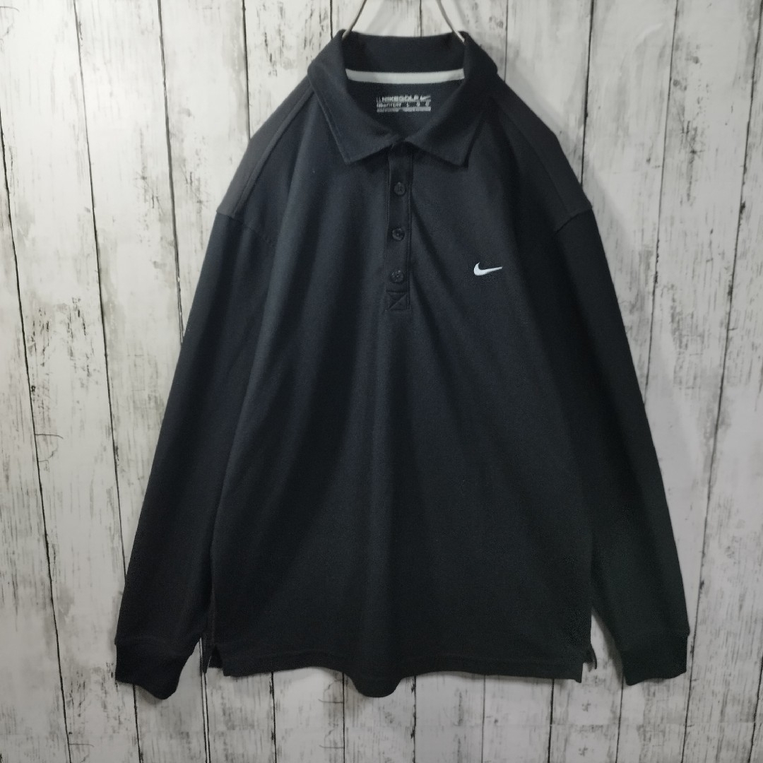 NIKE(ナイキ)の【NIKE GOLF】刺繍ロゴポロシャツ　長袖　ゴルフウェア　スポーツ　春秋冬 メンズのトップス(ポロシャツ)の商品写真