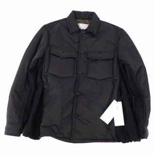 サカイ(sacai)の極美品 サカイ Sacai ジャケット 22AW Sports Mix Padded Shirt 中綿入り ウール切替 アウター メンズ 1(S相当) ブラック(その他)