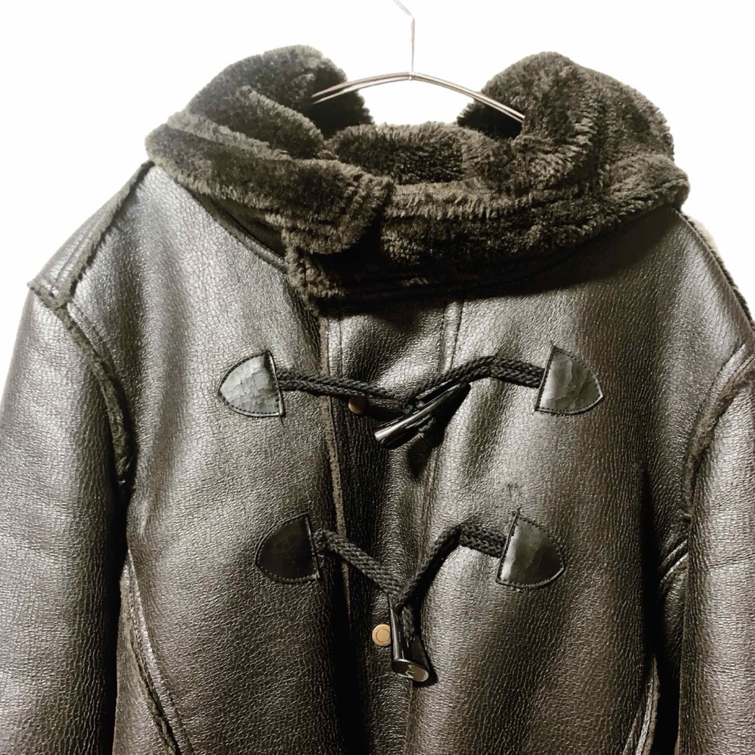 KLEIN PLUS(クランプリュス)の美品　KLEIN PLUS HOMME 裏起毛エコレザー　フード付き　ジャケット メンズのジャケット/アウター(その他)の商品写真