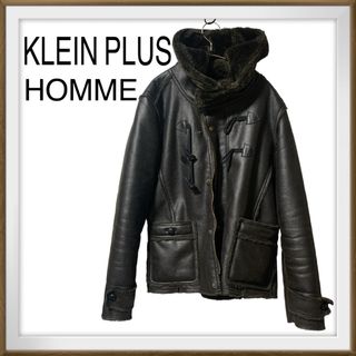 クランプリュス(KLEIN PLUS)の美品　KLEIN PLUS HOMME 裏起毛エコレザー　フード付き　ジャケット(その他)