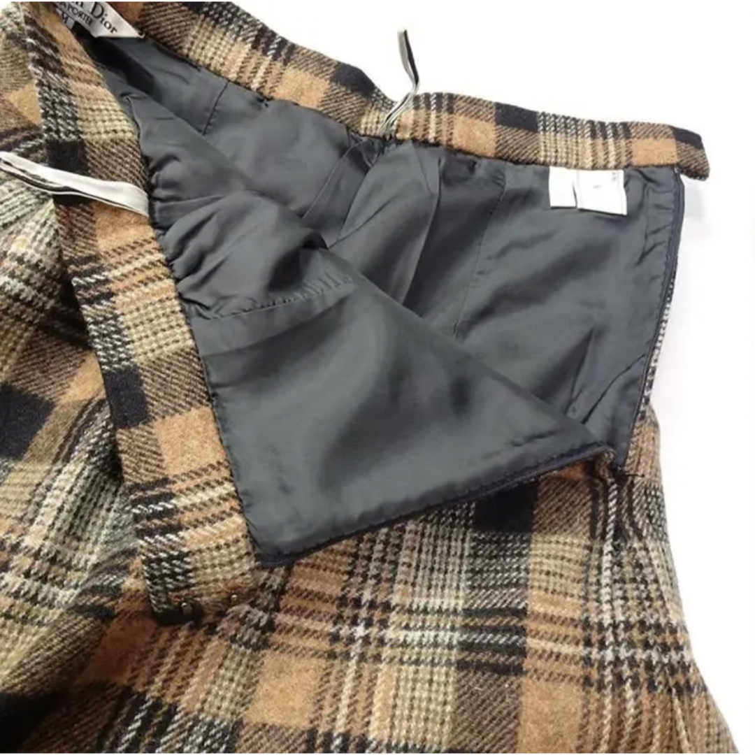 Christian Dior(クリスチャンディオール)のクリスチャンディオール   スカート　チェック　Mサイズ レディースのスカート(ロングスカート)の商品写真
