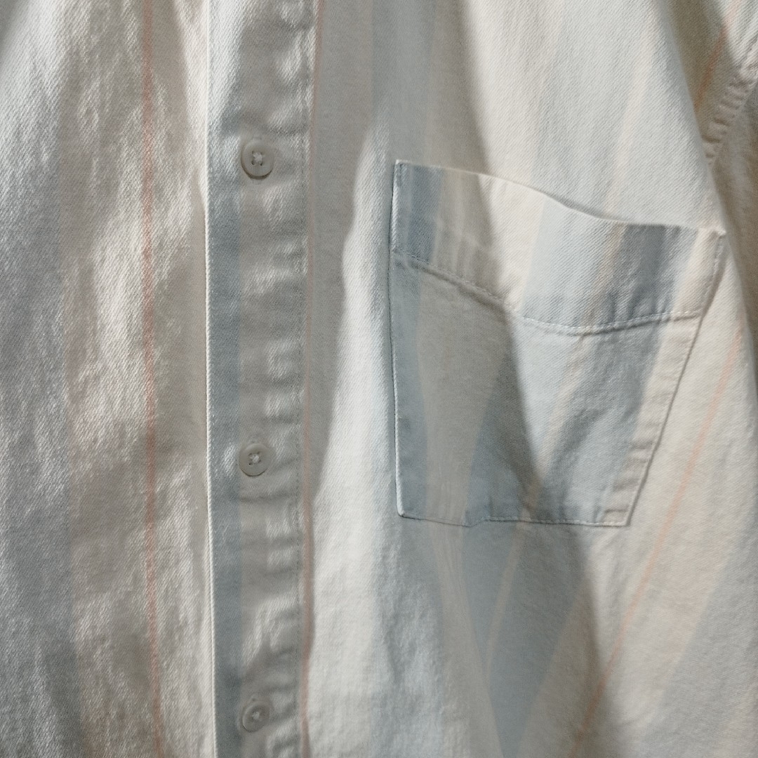ZARA(ザラ)の【ZARA】ストライプ柄BDシャツ　肉厚　厚手　シャツアウター　春秋冬 メンズのトップス(シャツ)の商品写真