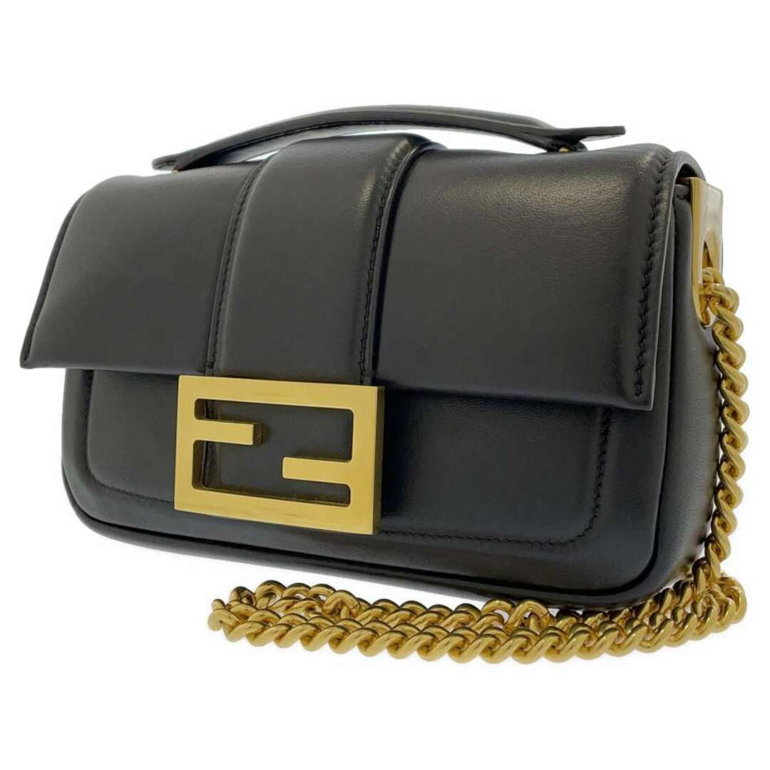 フェンディ ショルダーバッグ ミニ バゲット レザー 8BS045 FENDI バッグ 2way 黒レディース