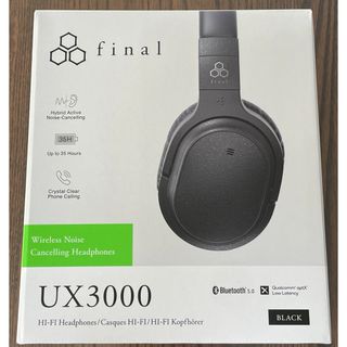 ファイナル(final)のfinal UX3000 ブラック ワイヤレスヘッドホン 新品・未開封(ヘッドフォン/イヤフォン)