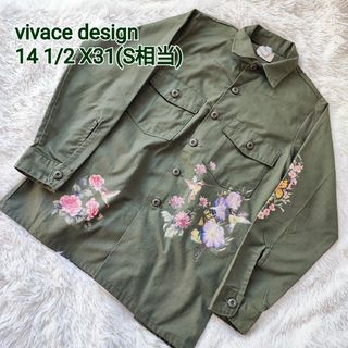 vivace design ミリタリージャケット S相当 シャツ(ミリタリージャケット)