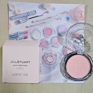 ジルスチュアート(JILLSTUART)のジルスチュアート パステルシフォンブラッシュ02 ピーチクリーム 数量限定 新品(チーク)