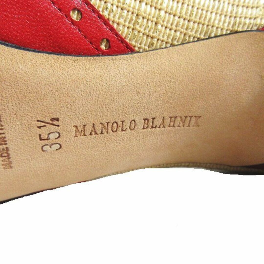 MANOLO BLAHNIK(マノロブラニク)のマノロブラニク MANOLO BLAHNIK パンプス ヒール ピープトゥ レディースの靴/シューズ(ハイヒール/パンプス)の商品写真