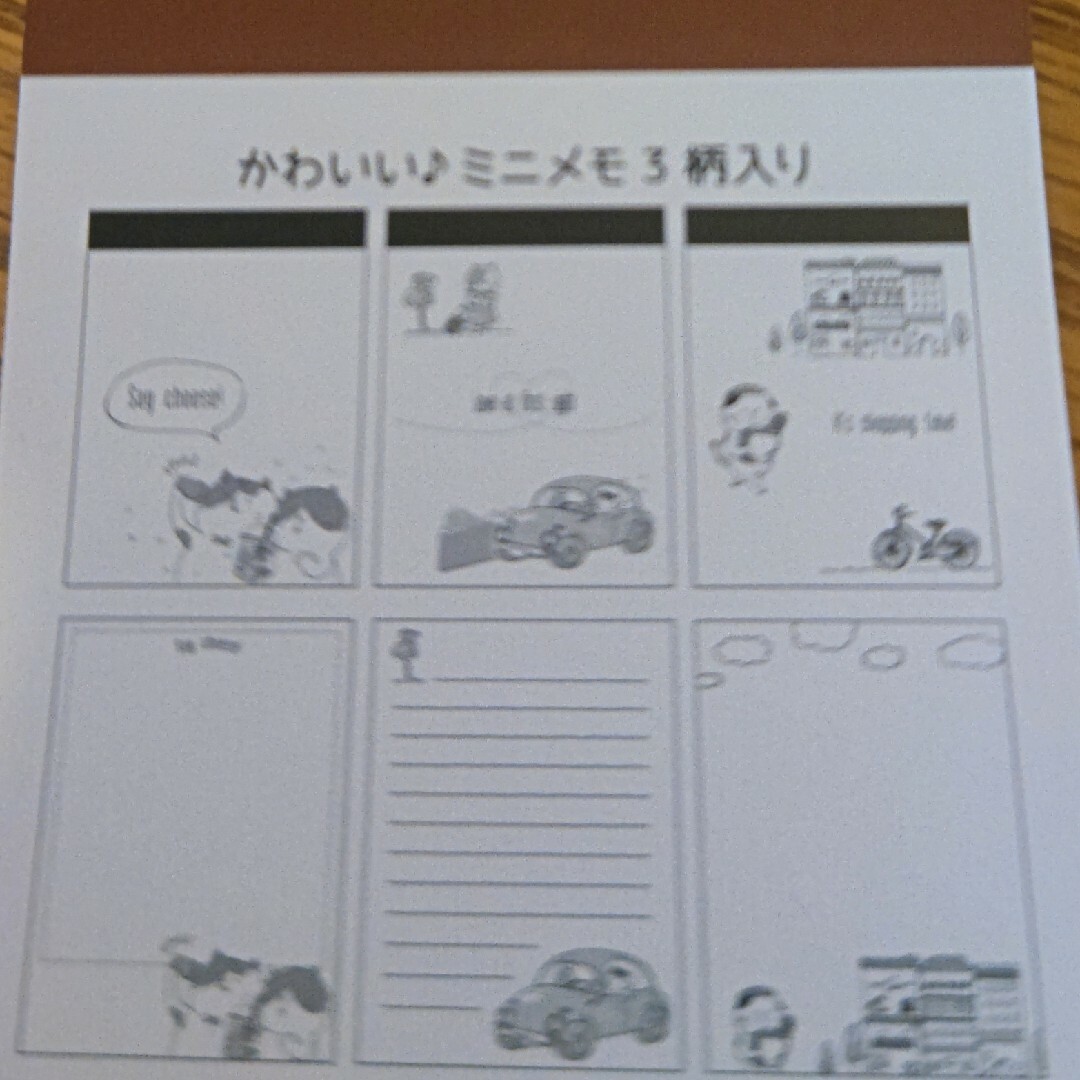 かわいい♪ミニメモ３柄入りパック インテリア/住まい/日用品の文房具(ノート/メモ帳/ふせん)の商品写真