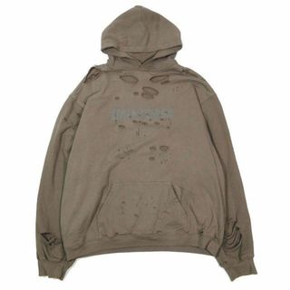 バレンシアガ(Balenciaga)の美品 BALENCIAGA トレーナー ダメージ加工 穴あき パーカー M (パーカー)