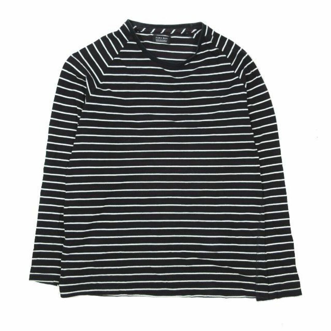 485cm着丈ザラマン ZARA MAN Tシャツ カットソー ストライプ クルーネック 長袖