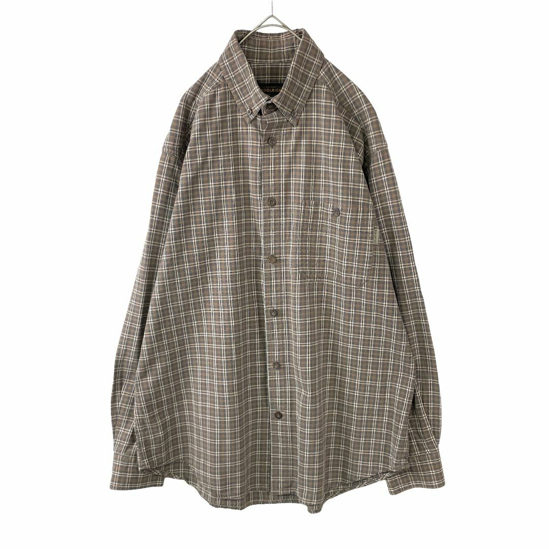 WOOLRICH(ウールリッチ)のUSA古着 ウールリッチ 長袖ボタンダウンシャツ ブラウン 茶色 チェック L メンズのトップス(シャツ)の商品写真