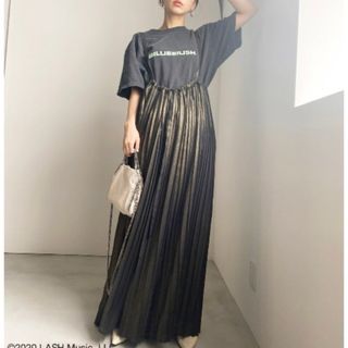 アメリヴィンテージ(Ameri VINTAGE)のLAME PLEATS SUSPENDER PANTS(サロペット/オーバーオール)