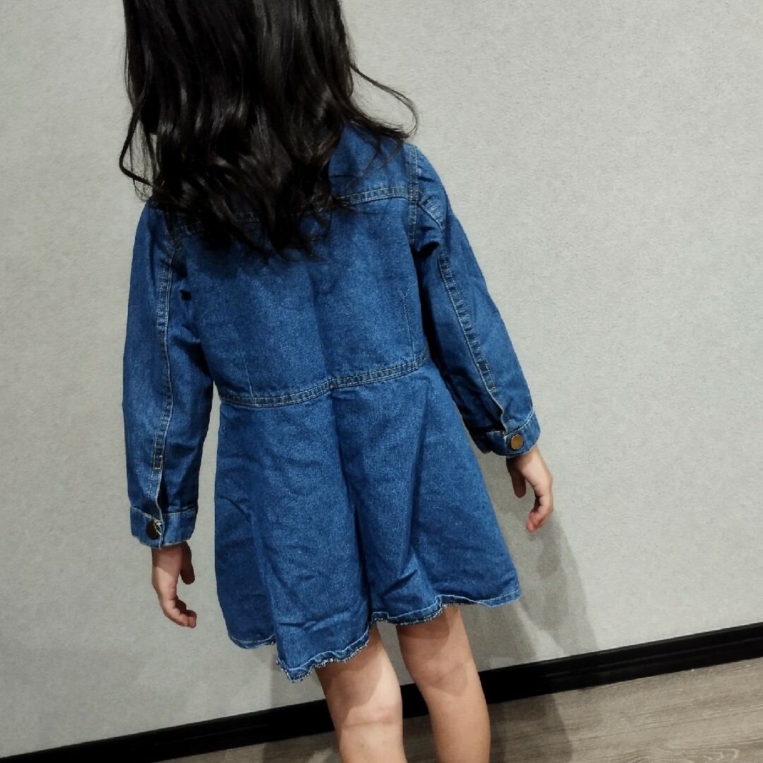 kids　デニムワンピース キッズ/ベビー/マタニティのキッズ服女の子用(90cm~)(ワンピース)の商品写真