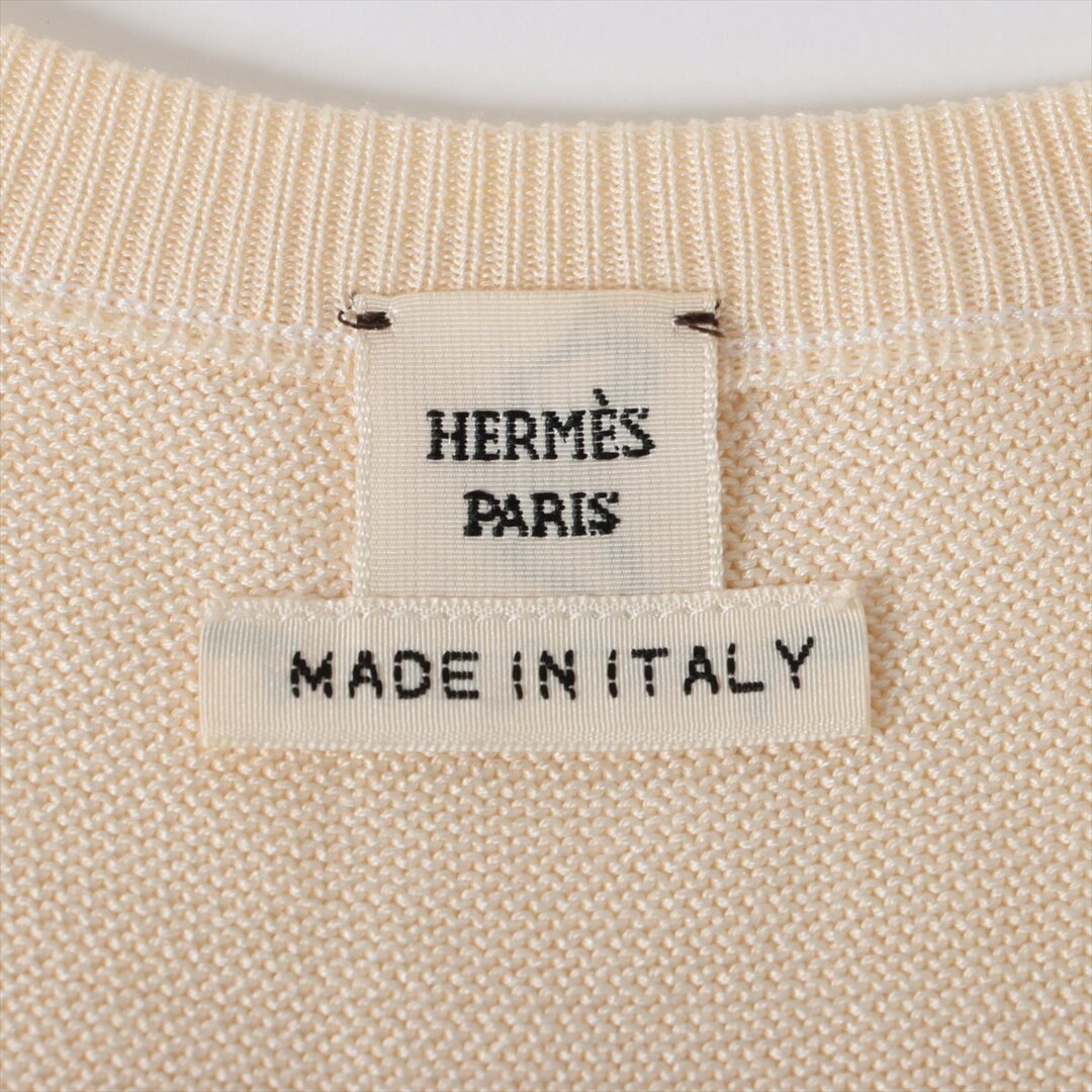 Hermes(エルメス)のエルメス  シルク 38 ホワイト レディース ワンピース レディースのワンピース(その他)の商品写真