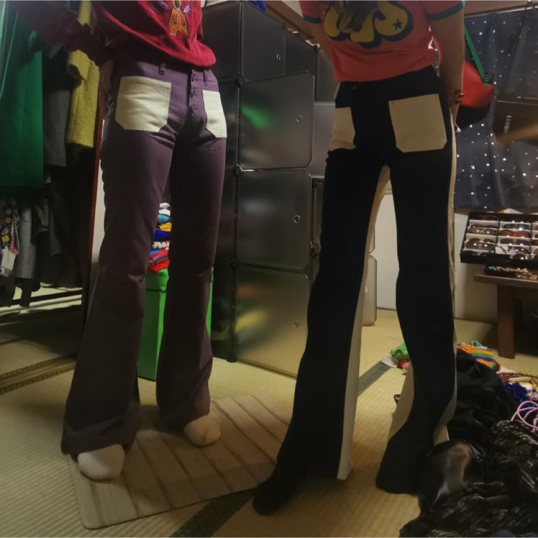 KURABO クラボウ フレア デニム ローライズ パンツ KURABO クラボウ フレア デニム ローライズ パンツ