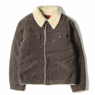 リーバイス(Levi's)のLevis リーバイス ジャケット サイズ:L 00s ボア コーデュロイ トラッカー ジャケット 70605-40 アウター ブルゾン RED TAB Y2K  オリーブ ボックスシルエット【メンズ】【中古】(その他)