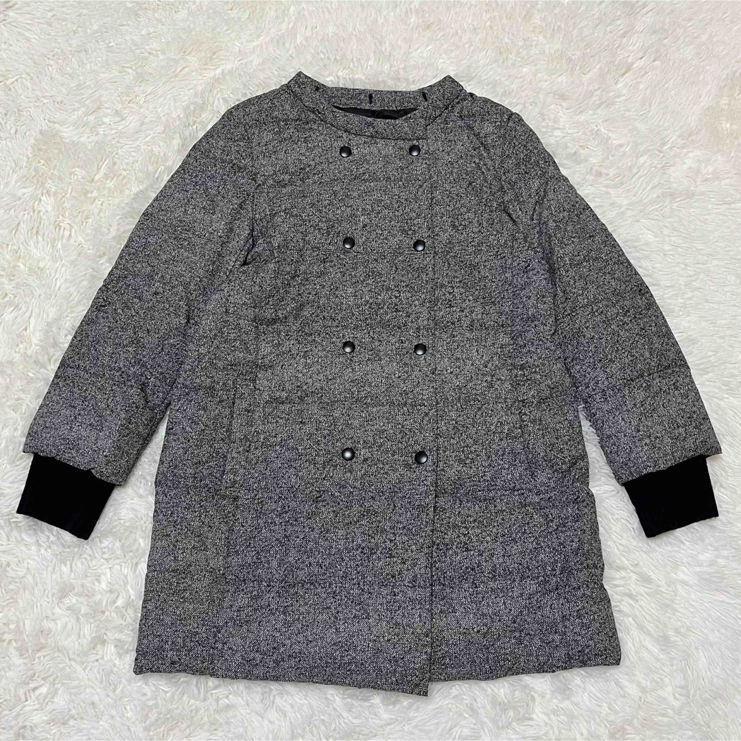 23区 - 23区 LIMONTAツイードダウン 黒 グレー 32 XS 小さいサイズの 23区 - 23区 LIMONTAツイードダウン 黒 グレー 32 XS 小さいサイズの