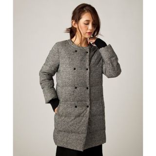 23区 - 23区 LIMONTAツイードダウン 黒 グレー 32 XS 小さいサイズの 23区 - 23区 LIMONTAツイードダウン 黒 グレー 32 XS 小さいサイズの