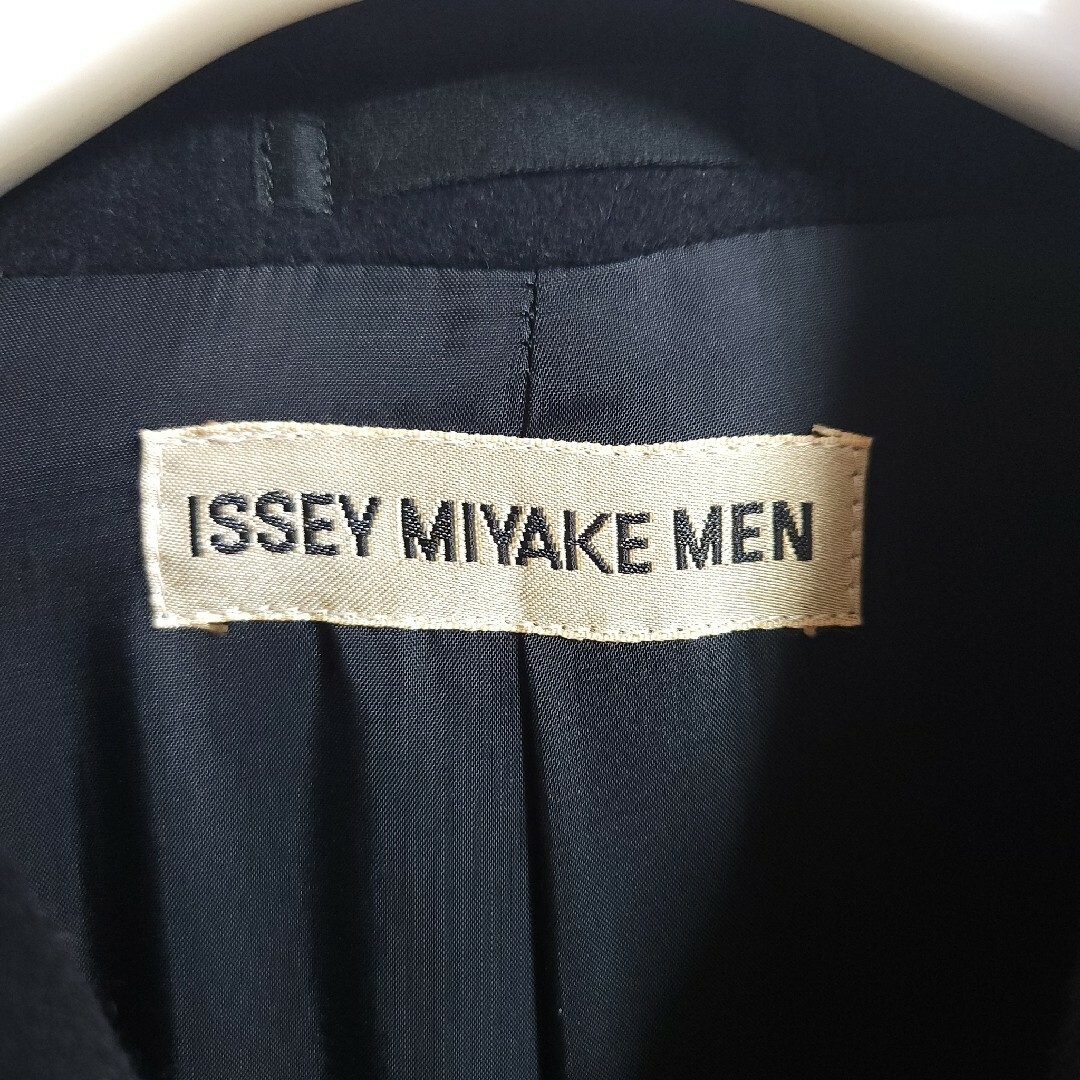 ISSEY MIYAKE MEN(イッセイミヤケメン)の99aw ISSEY MIYAKE MEN アンゴラウールロングコート ブラック メンズのジャケット/アウター(ステンカラーコート)の商品写真