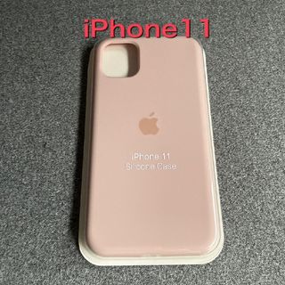 アイフォーン(iPhone)の新品　iPhone11 アップル　Appleシリコンケース　サンドピンク(iPhoneケース)