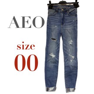 American Eagle - 【新品】AEO ダメージスキニージーンズ　ストレッチスキニー　デニムパンツ