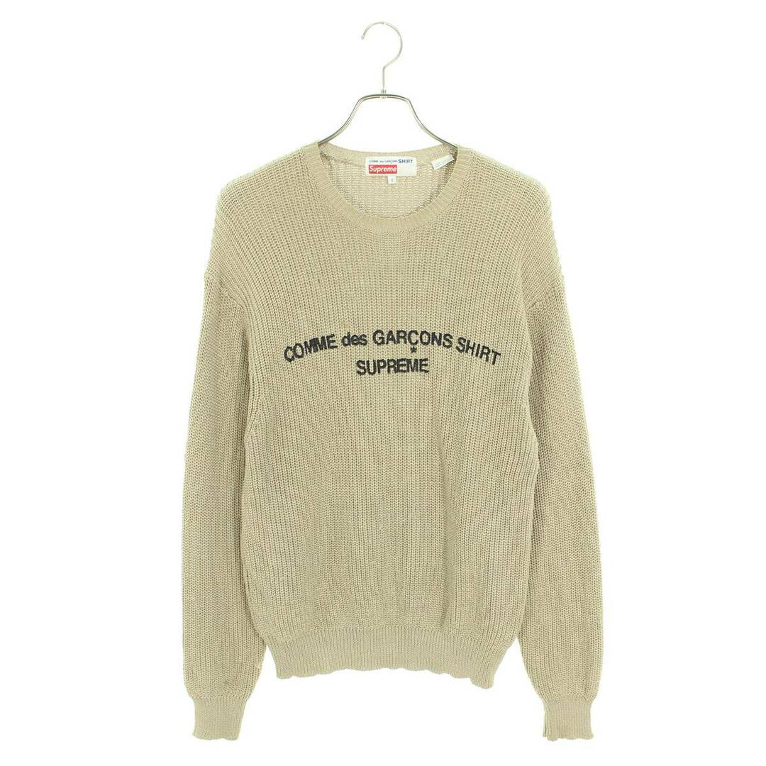 Supreme(シュプリーム)のシュプリーム ×コムデギャルソンシャツ COMME des GARCONS SHIRT  18AW  COMME des GARCONS SHIRT Sweater ロゴニット メンズ S メンズのトップス(ニット/セーター)の商品写真