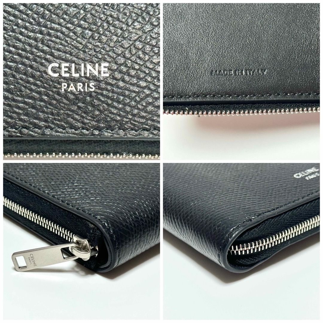 celine(セリーヌ)のセリーヌ グレインドカーフスキン ジップ ド バイフォールド ウォレット 財布 メンズのファッション小物(折り財布)の商品写真