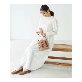 ロペピクニック(Rope' Picnic)の定価7150円新品　ROPE' PICNIC  ニット使いボリューム袖ワンピース(ロングワンピース/マキシワンピース)