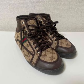 グッチ(Gucci)の【最終日値下げ】グッチ　ハイカットスニーカー　GGスプリーム　イタリア製(スニーカー)