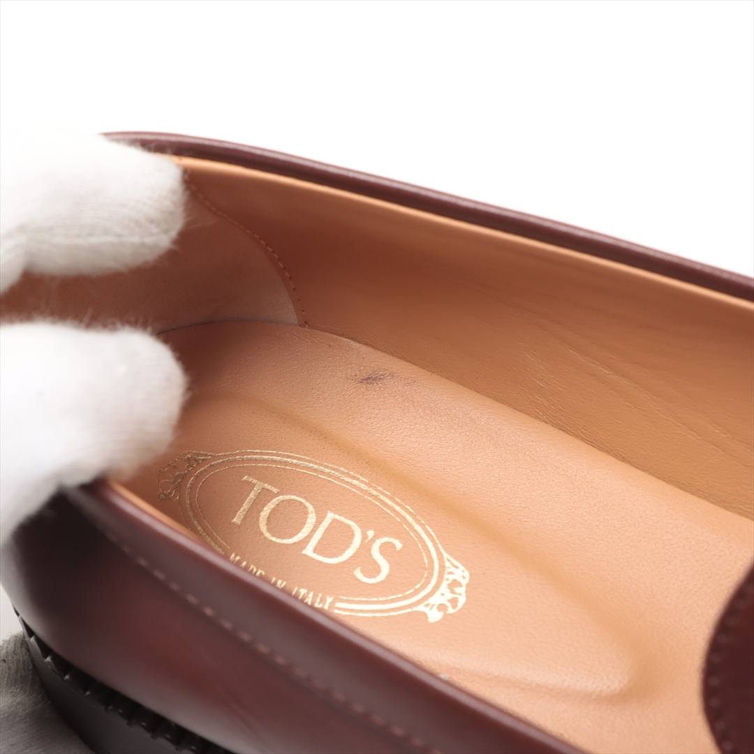 TOD'S(トッズ)のトッズ ケイト レザー 38 1/2 ブラウン レディース ローファー レディースの靴/シューズ(ローファー/革靴)の商品写真