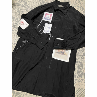 ヨウジヤマモトプールオム(Yohji Yamamoto POUR HOMME)のYohjiyamamoto ヨウジヤマモト　環縫い　パッチ　ロングシャツ(シャツ)