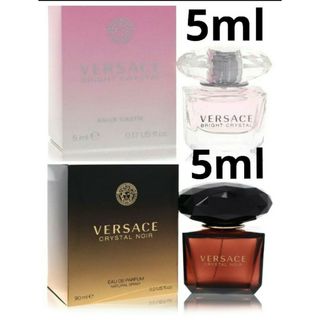 ヴェルサーチ(VERSACE)の5ml VERSACE CRYSTAL NOIR+BRIGHT CRYSTAL(香水(女性用))