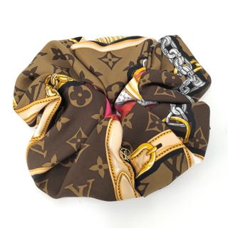 ルイヴィトン(LOUIS VUITTON)のLOUIS VUITTON シュシュ トロシュー シルク100％ ブラウン(ヘアゴム/シュシュ)