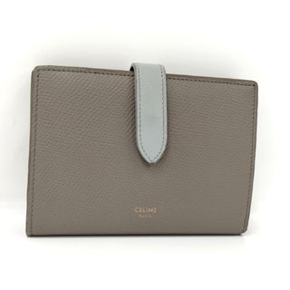 セリーヌ(celine)のCELINE 2つ折り 財布 ミディアム ストラップ ウォレット レザー(財布)