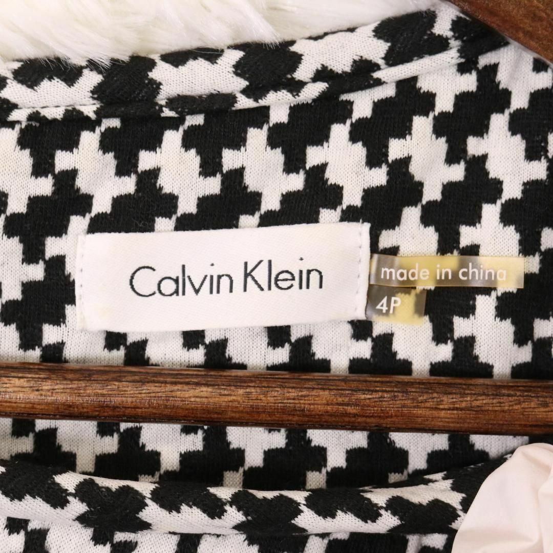 Calvin Klein(カルバンクライン)のCalvin Klein カルバンクライン ノースリーブ ワンピース 千鳥格子柄 レディースのワンピース(ひざ丈ワンピース)の商品写真