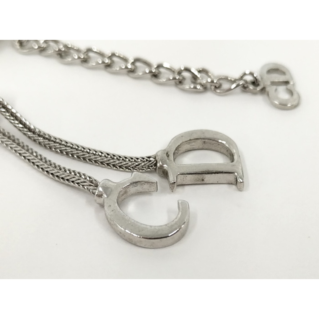Christian Dior ネックレス CDロゴ ラインストーン メッキ Christian Dior ネックレス CDロゴ ラインストーン メッキ