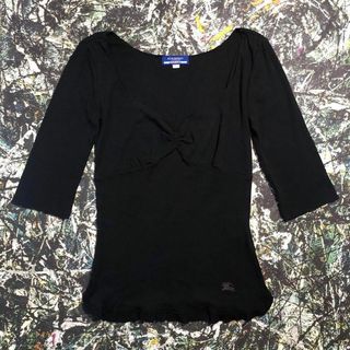 バーバリーブルーレーベル(BURBERRY BLUE LABEL)の【美品】バーバリーブルーレーベル-BURBERRY-フリルカットソー(Tシャツ(長袖/七分))