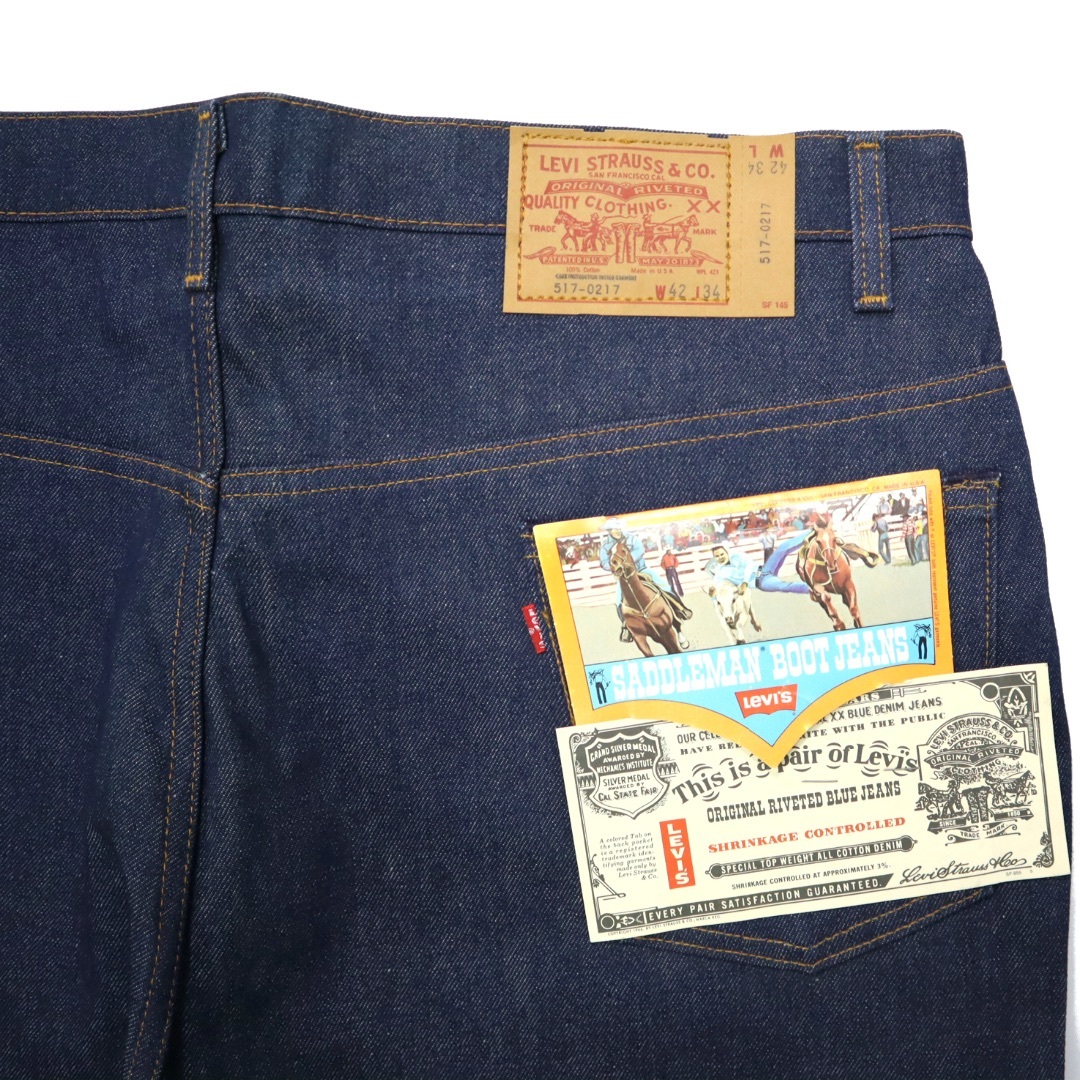 Levi's(リーバイス)のデッド 80s リーバイス 517 66後期 黒カン ブーツカット デニムパンツ メンズのパンツ(デニム/ジーンズ)の商品写真