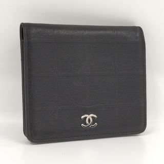 シャネル(CHANEL)のCHANEL 二つ折り財布 ニュートラベル ライン 札入れ レザー ブラック(財布)