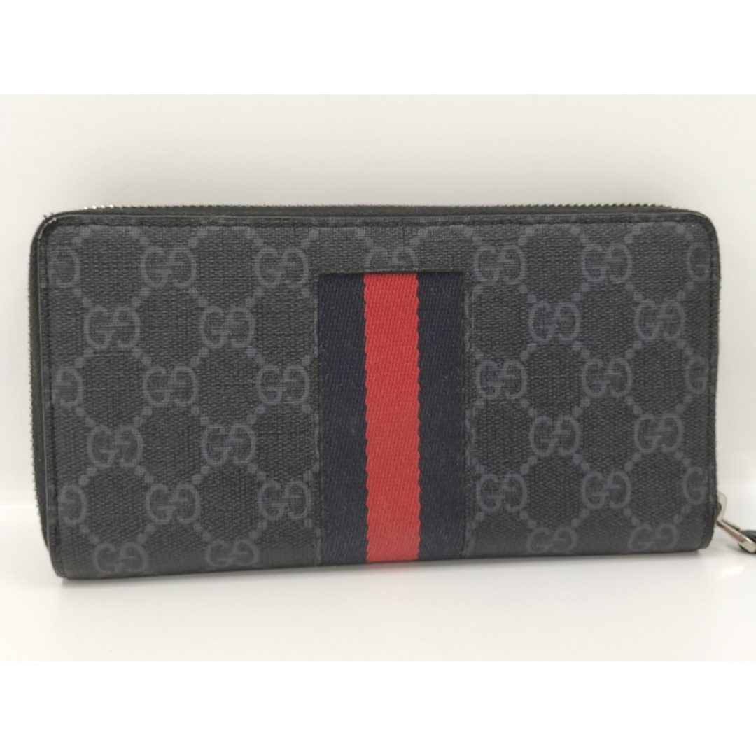 Gucci(グッチ)のGUCCI ラウンドファスナー 長財布 シェリーライン GGスプリーム PVC レディースのファッション小物(財布)の商品写真