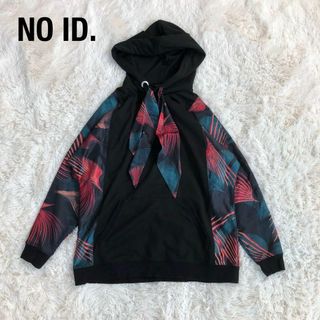 NO ID. - NO ID.ノーアイディー 切替スカーフパーカー ブラック黒の ...