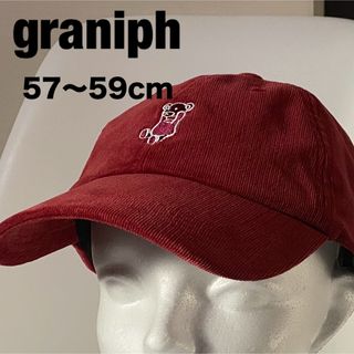 グラニフ(Graniph)のgraniph コントロールベア ワンポイント刺繍 コーデュロイキャップ 帽子(キャップ)