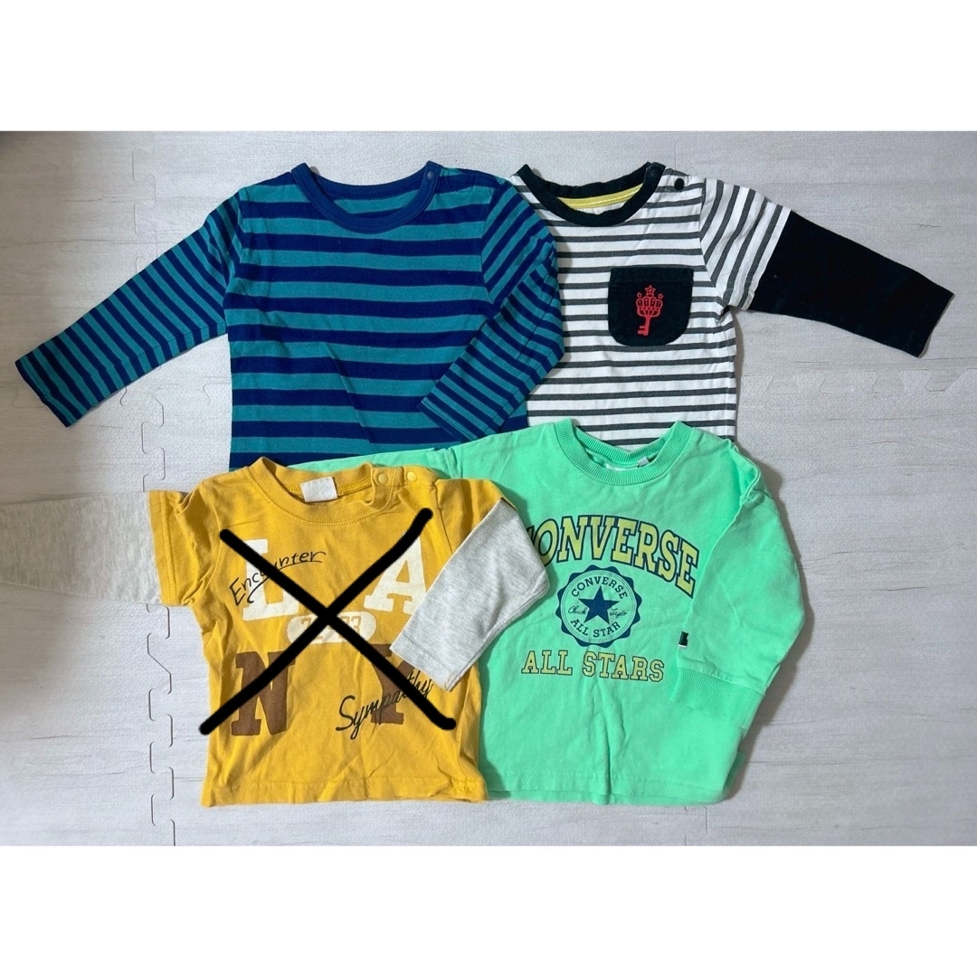 CONVERSE(コンバース)のベビートップス3点セット 90 キッズ/ベビー/マタニティのキッズ服男の子用(90cm~)(Tシャツ/カットソー)の商品写真